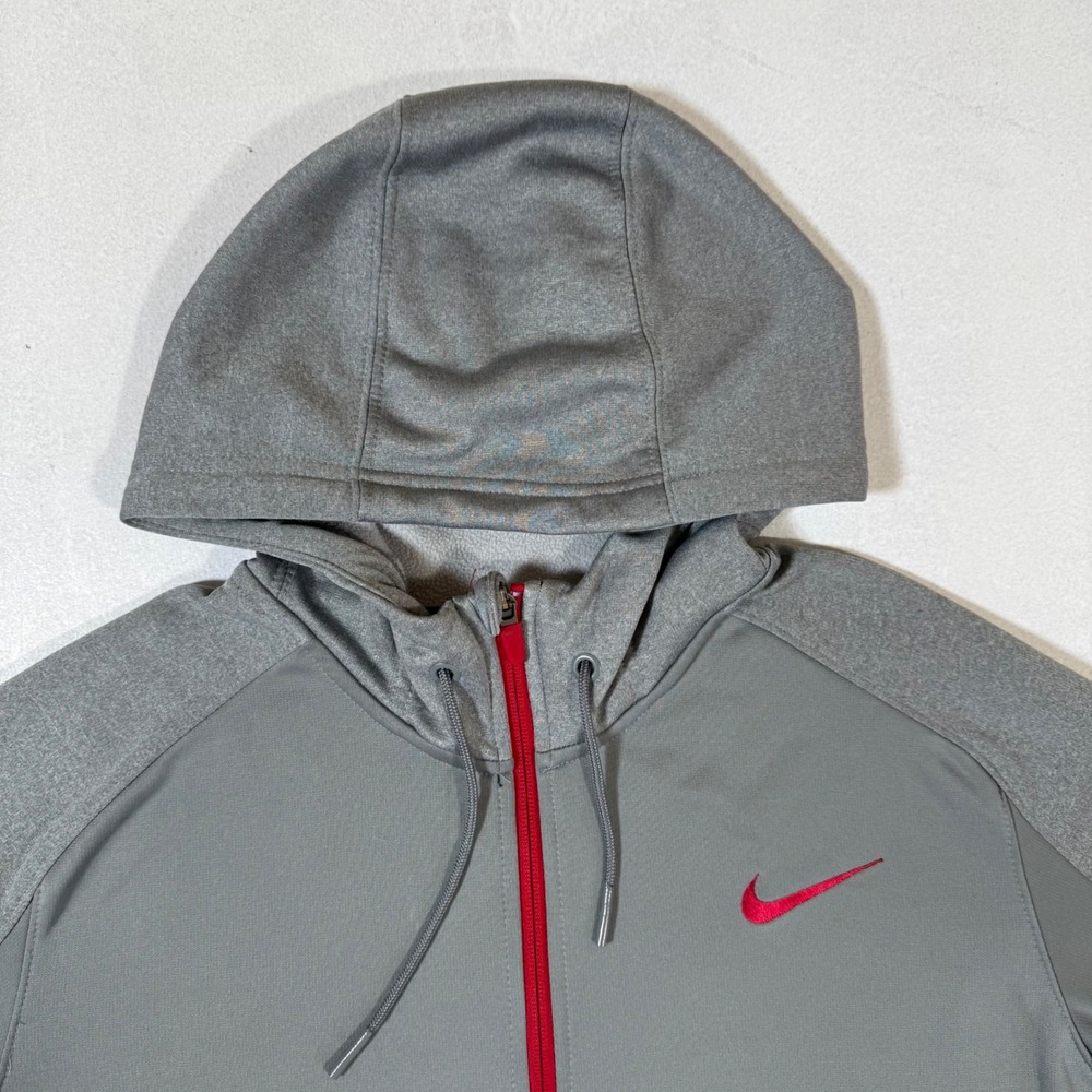 Nike Elite Therma‎ Fit Full Zip Hoodie Jacket Mens Medium Gray Athletic